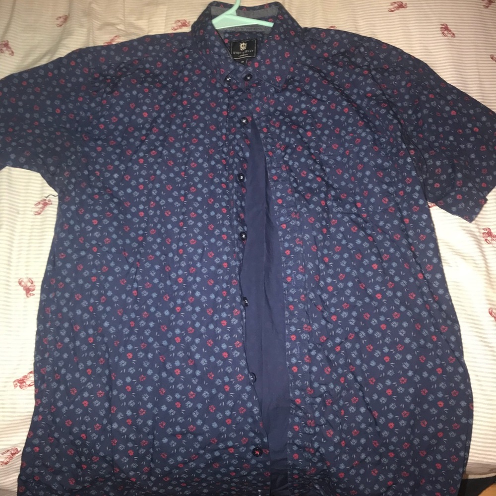 Steele and Jelly short sleeve flower button up